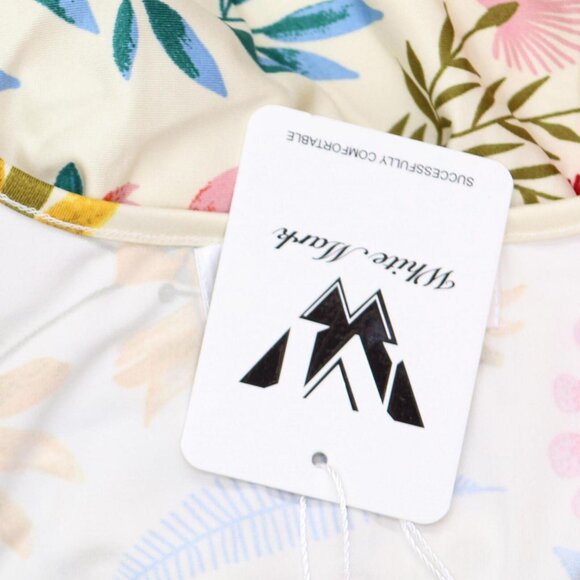 NWT White Mark Floral Short Sleeve Knee Length Dress PS327 2X Beige Brown Multi - Picture 5 of 6